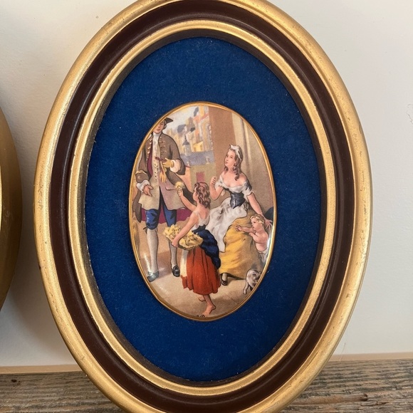 Vintage Rococo Style Framed Art Set - Picture 3 of 5